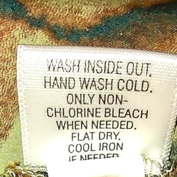 Simply Vera Vera Wang Green Abstract Print Sleeveless Blouse Size L - Picture 5 of 6